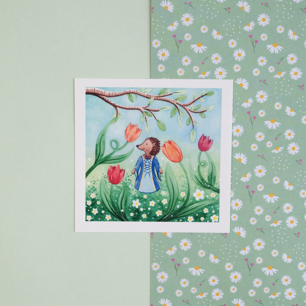 Hérissonne et Tulipes