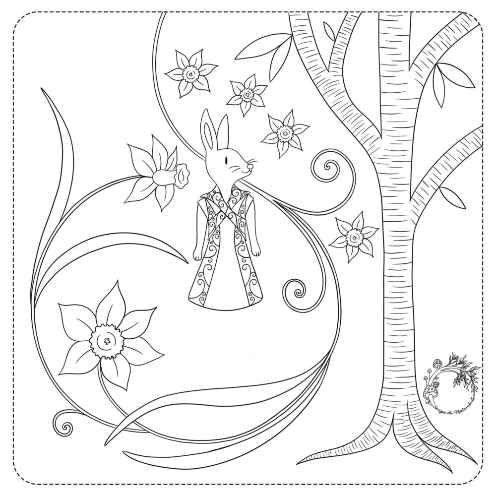 Lot de 3 Coloriages à télécharger : Lapine, Hérissonne, Biche